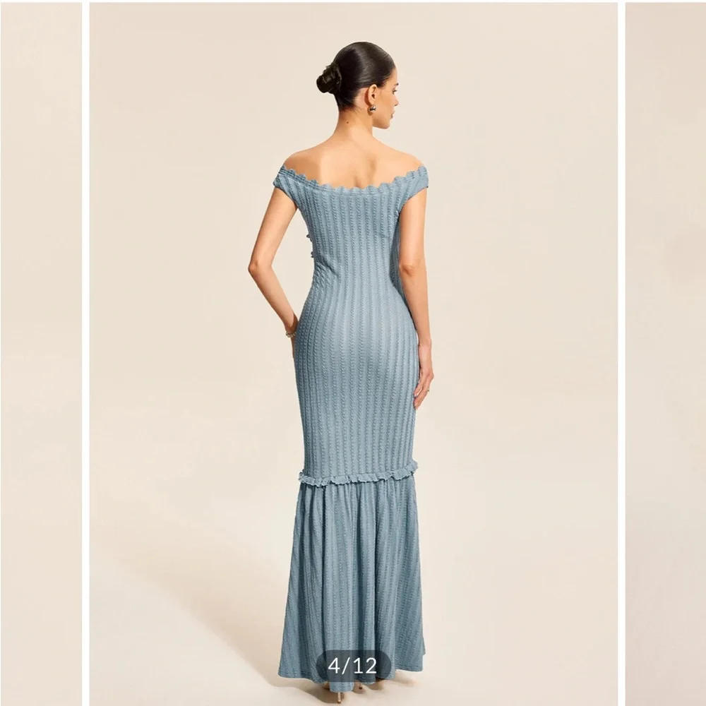 Commense Off-Shoulder Ruffle Dress - Picture 4 of 5